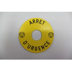 RONDELLE ARRET URGENCE JAUNE 