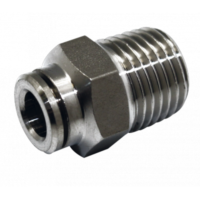 RACCORD INSTANTANE INOX M1/4 POUR TUYAU Ø6-1