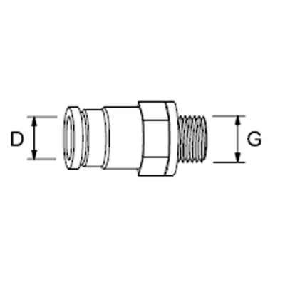 RACCORD INOX INSTANTANE M1/4 CYLINDRIQUE POUR TUYAU D.6-1