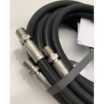 FLEXIBLE DE BRAS EASYWASH 1890 POUR BRAS 1750 MM INOX/NOIR-1