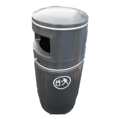 POUBELLE GRIS FONCE SANS SEAU - 90 L - RAL 7024-1